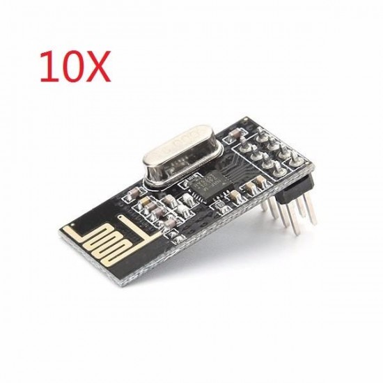 10Pcs NRF24L01+ SI24R1 2.4G Wireless Power Enhanced Communication Receiver Module