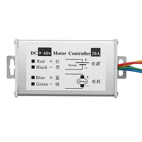 DC 9-60V 20A 1200W High Power DC Brush Motor Speed Regulator Speed Controller Pulse Width Modulator PWM Control Switch Adjustable Speed Driver Board DC 9-60V 20A 1200W High Power DC Brush Motor Speed Regulator Speed Controller Pulse Width Modulator PWM Control Switch Adjustable Speed Driver Board