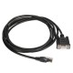 2.5M Black Programming Cable PLC Adapter Serial Port 9 Pins Female Dsub Download