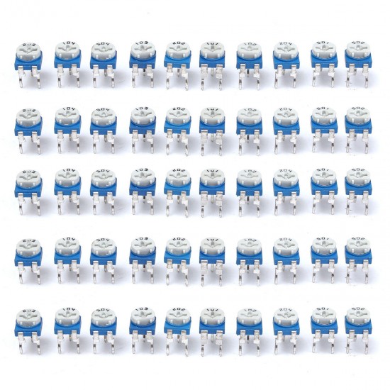 100X 100R~500K ohm Horizontal Pot Variable Cermet Potentiometer Trimmer Resistor