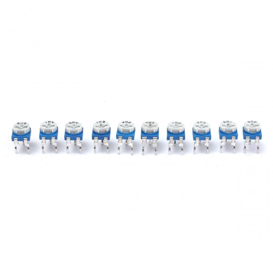 100X 100R~500K ohm Horizontal Pot Variable Cermet Potentiometer Trimmer Resistor