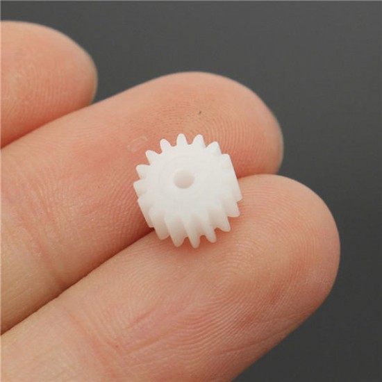 10pcs 16Gear 2mm Plastic Accessories Of DIY Model Toy Motor Shaft Gear