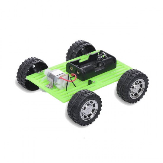 DIY Two-way Remote Control NO.14 Green Car Kit Assembling Model Toy Robot