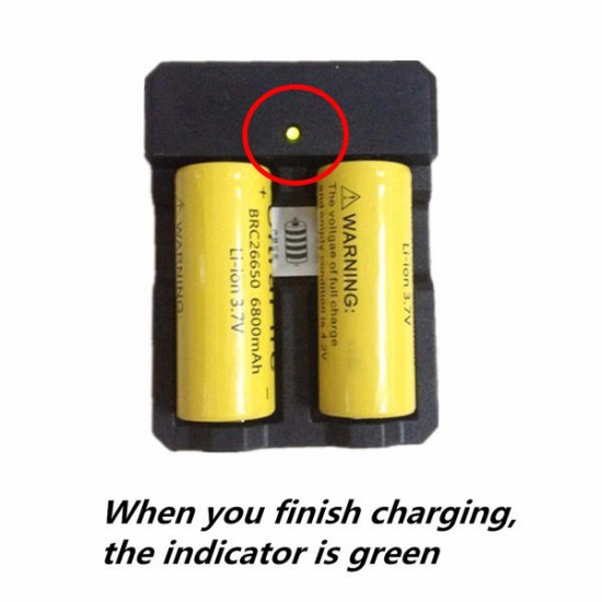 4.2V 800mAh 18650 Universal Dual Fixed Slot Battery Charger