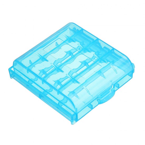 5 Powerlion PL-B5742 Clear AA AAA Battery Storage Box Case-Blue