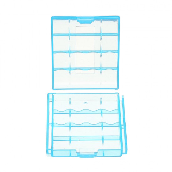 5 Powerlion PL-B5742 Clear AA AAA Battery Storage Box Case-Blue