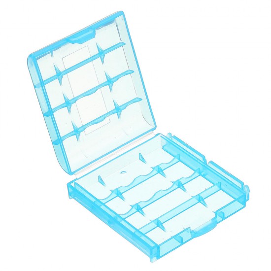 5 Powerlion PL-B5742 Clear AA AAA Battery Storage Box Case-Blue