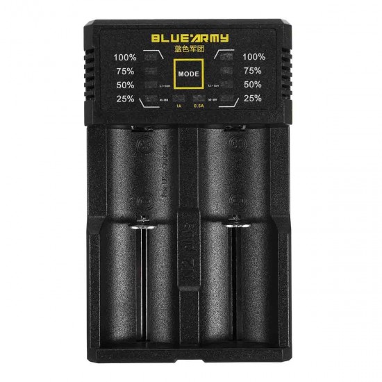 Blue Army N1/N2 Plus Smart Battery Charger Single Double Slot for IMR/Li-ion/Ni-MH/Ni-Cd 26650 18650
