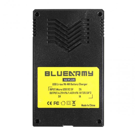 Blue Army N1/N2 Plus Smart Battery Charger Single Double Slot for IMR/Li-ion/Ni-MH/Ni-Cd 26650 18650