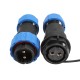 1 Pair Waterproof Aviation Connector Plug with Socket SD20-2 2 Pin IP68 F3F7 O5P3