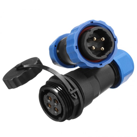 1 Pair Waterproof Aviation Connector Plug with Socket SD20-4 4 Pin IP68 F3F7 O5P3