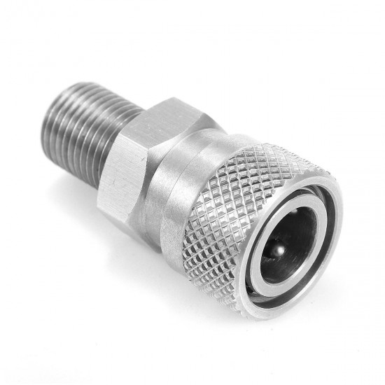 1/8 inch BSP Stainless Steel Male Plug Quick Head Connector PCP Release Disconnect Coupler Socket