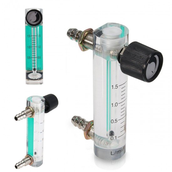 0-1.5LPM 1.5L Oxygen Flow Meter Flow Meter with Control Valve for Oxygen Air Gas 0-1.5LPM 1.5L Oxygen Flow Meter Flow Meter with Control Valve for Oxygen Air Gas