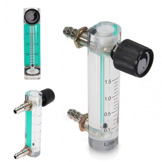 0-1.5LPM 1.5L Oxygen Flow Meter Flow Meter with Control Valve for Oxygen Air Gas