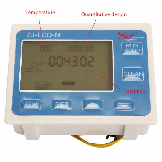 1/2" Water Flow Control LCD Meter With Flow Sensor and Solenoid val
