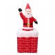 1.6M Telescoping Santa Inflatable Christmas Light Pop Up Chimney Decorations