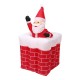 1.6M Telescoping Santa Inflatable Christmas Light Pop Up Chimney Decorations