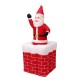 1.6M Telescoping Santa Inflatable Christmas Light Pop Up Chimney Decorations