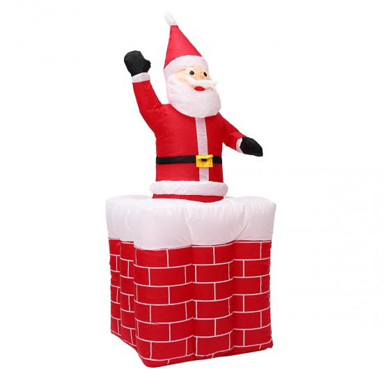 1.6M Telescoping Santa Inflatable Christmas Light Pop Up Chimney Decorations