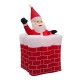 1.6M Telescoping Santa Inflatable Christmas Light Pop Up Chimney Decorations