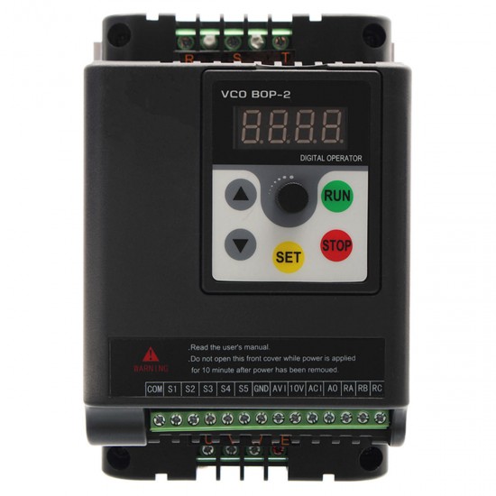 0.75KW 380V Variable Frequency Inverter Built-in PLC 3 Phase in 3 Phase Out Frequency Converter