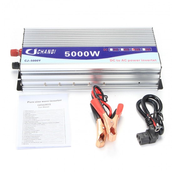 10000W Peak DC 48V to AC 120V 60Hz Converter Modified Sine Wave Power Inverter with LCD Display