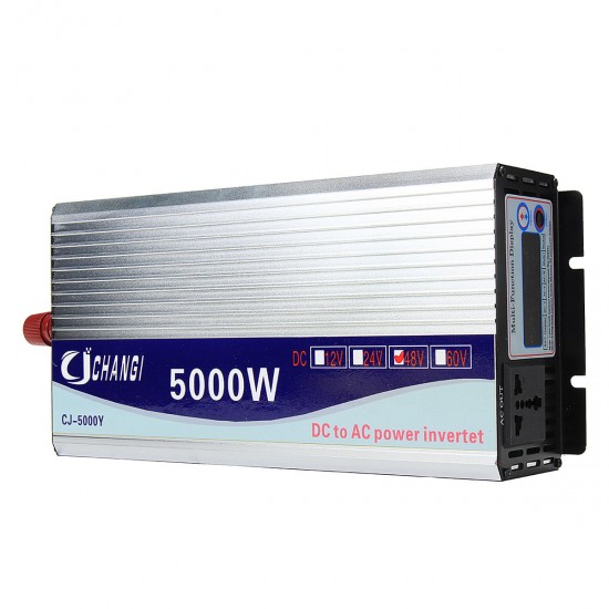 10000W Peak DC 48V to AC 120V 60Hz Converter Modified Sine Wave Power Inverter with LCD Display