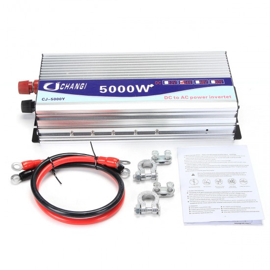 10000W Peak Modified Sine Wave Power Inverter DC 12-48V to AC 220V Converter + LCD