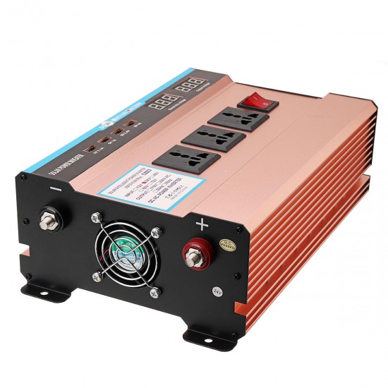 10000W Peak Solar Power Inverter DC 12/24V to AC 220V Modified Sine Wave USB Converter
