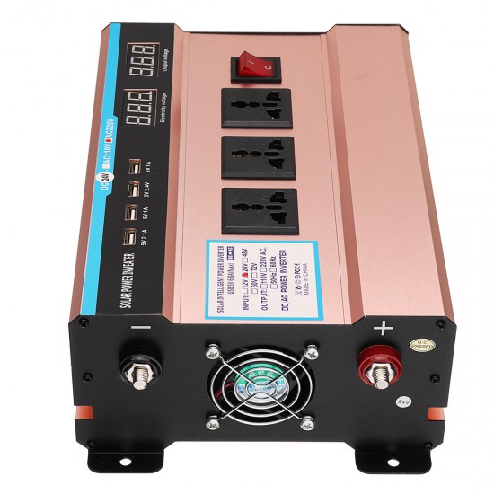 10000W Peak Solar Power Inverter DC 12/24V to AC 220V Modified Sine Wave USB Converter 10000W Peak Solar Power Inverter DC 12/24V to AC 220V Modified Sine Wave USB Converter