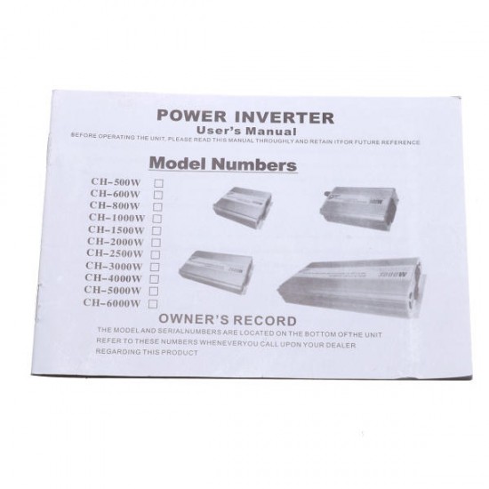 1000W DC 12V To AC 110V  Power Inverter Converter Power Supply Charger Converter