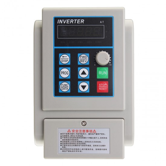 1.5KW 220V 1PH In 3PH Out Variable Frequency Converter Motor Vector Control
