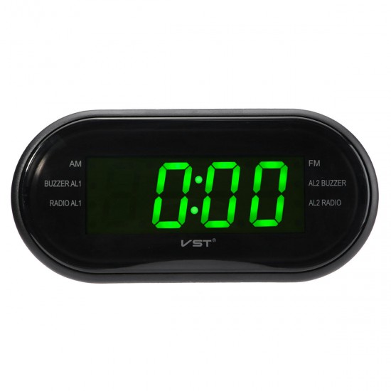 1/2" LED Display Alarm Clock Timer AM/FM Radio 24-Hour System Multi-function