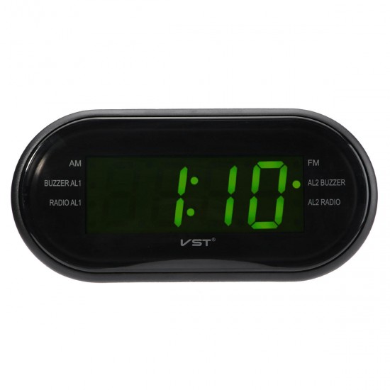 1/2" LED Display Alarm Clock Timer AM/FM Radio 24-Hour System Multi-function