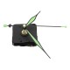 20mm Shaft Length Green and Black Luminous Hands DIY Silent Quartz Clock Wall Movement Replacement Mechanism