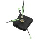 20mm Shaft Length Green and Black Luminous Hands DIY Silent Quartz Clock Wall Movement Replacement Mechanism