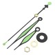 20mm Shaft Length Green and Black Luminous Hands DIY Silent Quartz Clock Wall Movement Replacement Mechanism