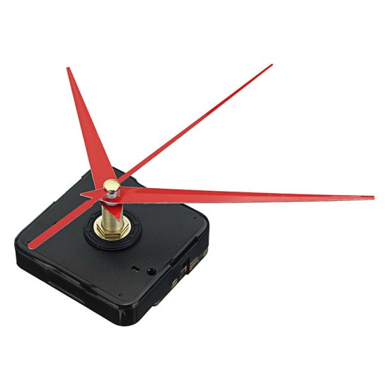 5pcs 20mm Shaft Length DIY Red Triangle Hands Silent Quartz Wall Clock Movement Mechanism For Replacement