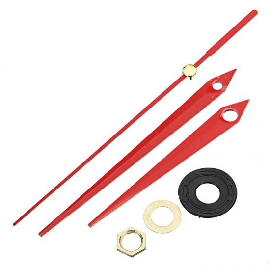 5pcs 20mm Shaft Length DIY Red Triangle Hands Silent Quartz Wall Clock Movement Mechanism For Replacement