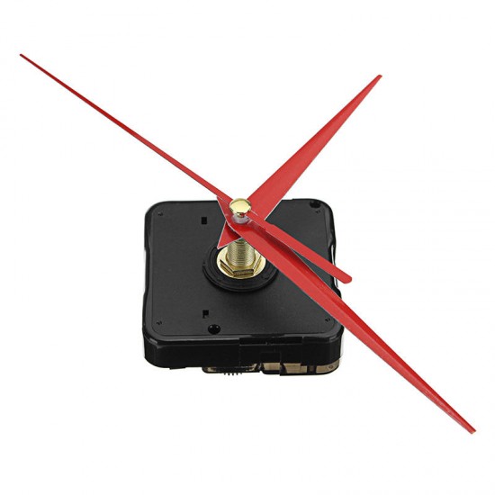 5pcs 20mm Shaft Length DIY Red Triangle Hands Silent Quartz Wall Clock Movement Mechanism For Replacement