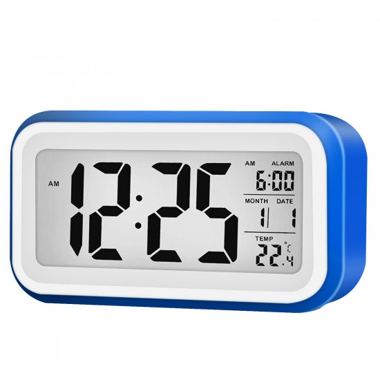 Digital LCD Display Alarm Clock With 12/24 Hour Switchable Time Date Week Temperature Night Lights Digital LCD Display Alarm Clock With 12/24 Hour Switchable Time Date Week Temperature Night Lights