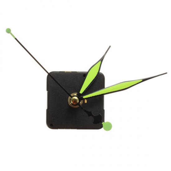 Green & Black Luminous Hands DIY Quartz Clock Spindle Movement Green & Black Luminous Hands DIY Quartz Clock Spindle Movement