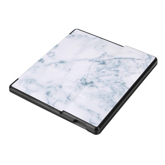 PU+PC Smart Sleep Marble Pattern Protective Cover Case For Oasis Kindle 7 Inch Ebook Reader