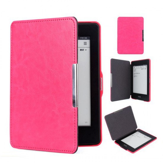 Slim PU Leather Magnet Smart Case Cover Strap For Kindle Paperwhite 1/2/3