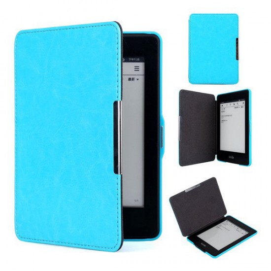 Slim PU Leather Magnet Smart Case Cover Strap For Kindle Paperwhite 1/2/3