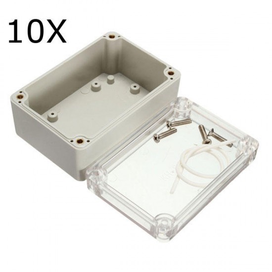 10Pcs 100x68x50mm Electronic Plastic Box Waterproof Electrical Junction Case