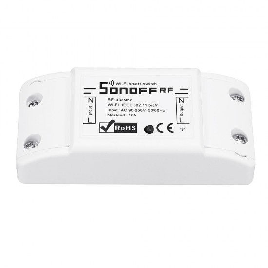 SONOFF® RF 7A 1500W AC90-250V DIY WIFI Wireless Switch Socket Module For Smart Home APP Remote Control Or 433MHZ Receiver Control