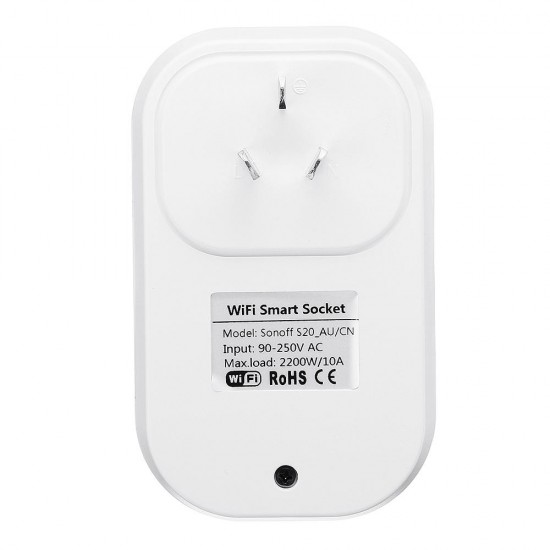 SONOFF® S20 10A 2200W WIFI Wireless Remote Control Socket Smart Timer Plug Smart Home Power Socket EU US UK AU Standard Via App Phone Support Alexa