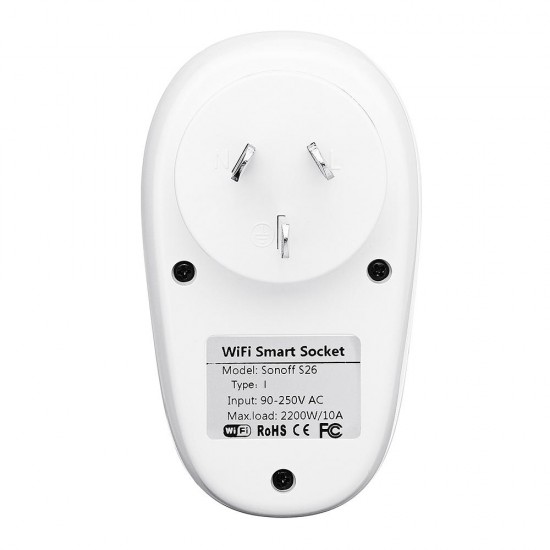 SONOFF® S26 10A AC90V-250V Smart WIFI Socket US/UK/AU/EU Wireless Plug Power Sockets