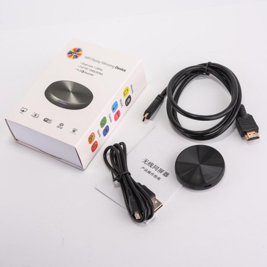 D6 2.4G Wireless 1080P HD H.265 HD Display Dongle TV Stick